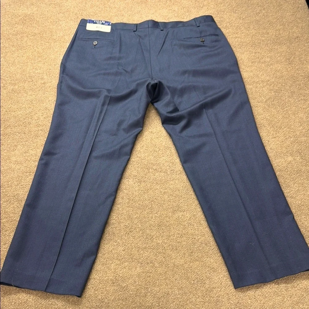 Chaps Men's Navy Blue Dress Pants 42x30 100% Wool Classic Fit Formal Slacks NWT